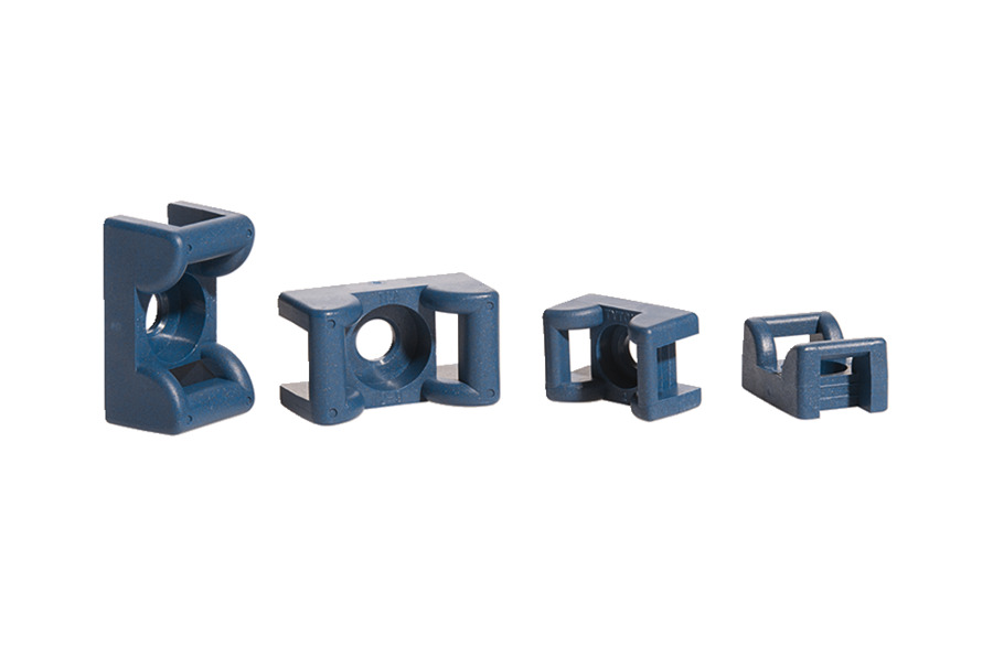 HellermannTyton Self Adhesive Blue Cable Tie Mount 14.5 mm x 24.8mm, 14.5mm Max. Cable Tie Width