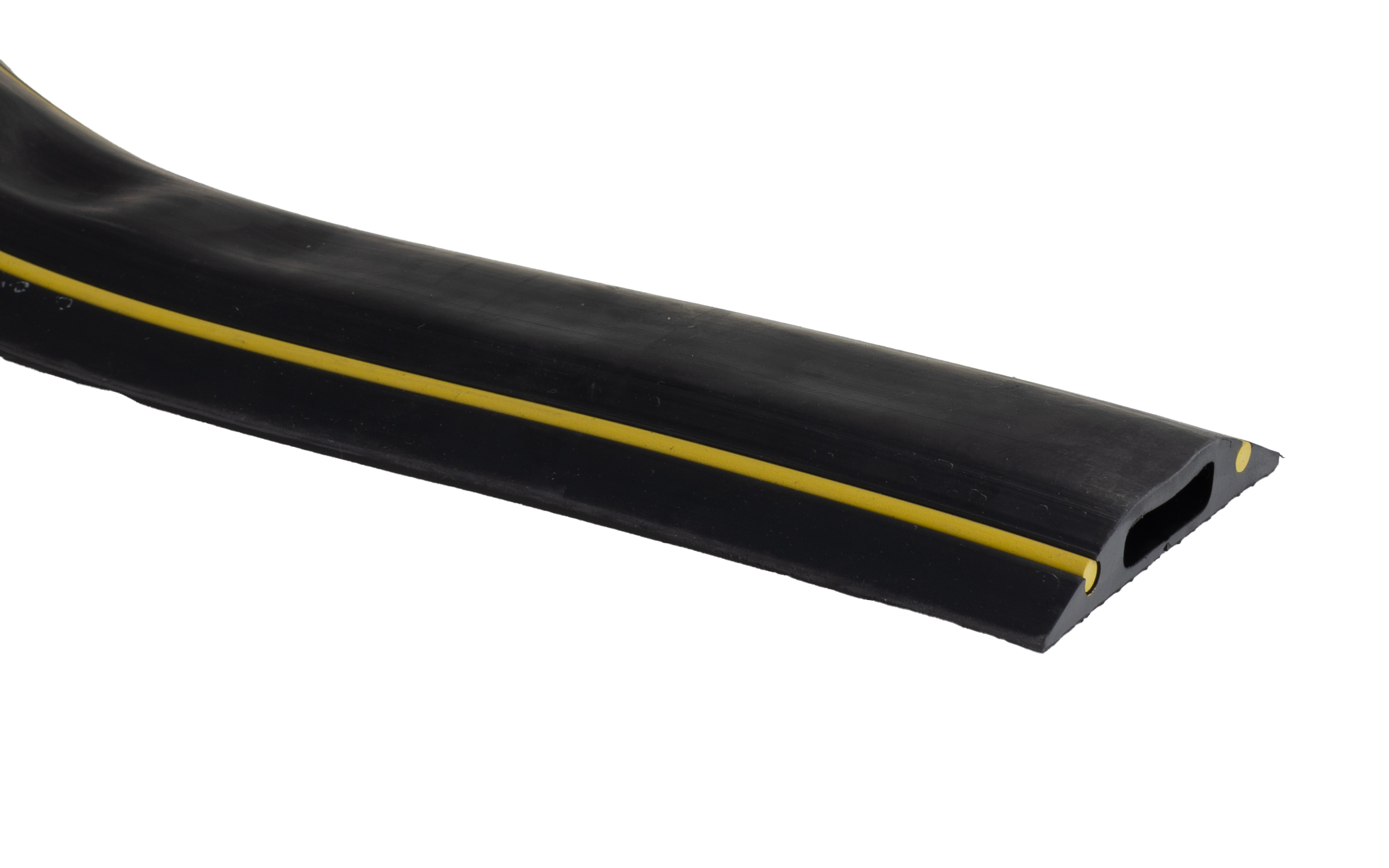RS PRO 3m Black/Yellow Cable Cover in Rubber, 30mm Inside dia.