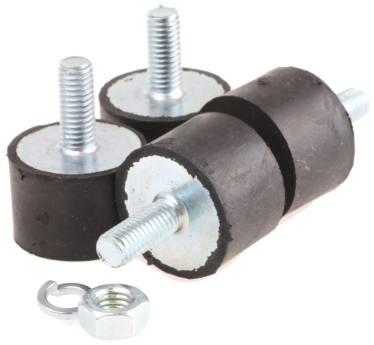 FIBET Cylindrical M8 Anti Vibration Mount, Male Buffer Foot with 90.8kg Compression Load