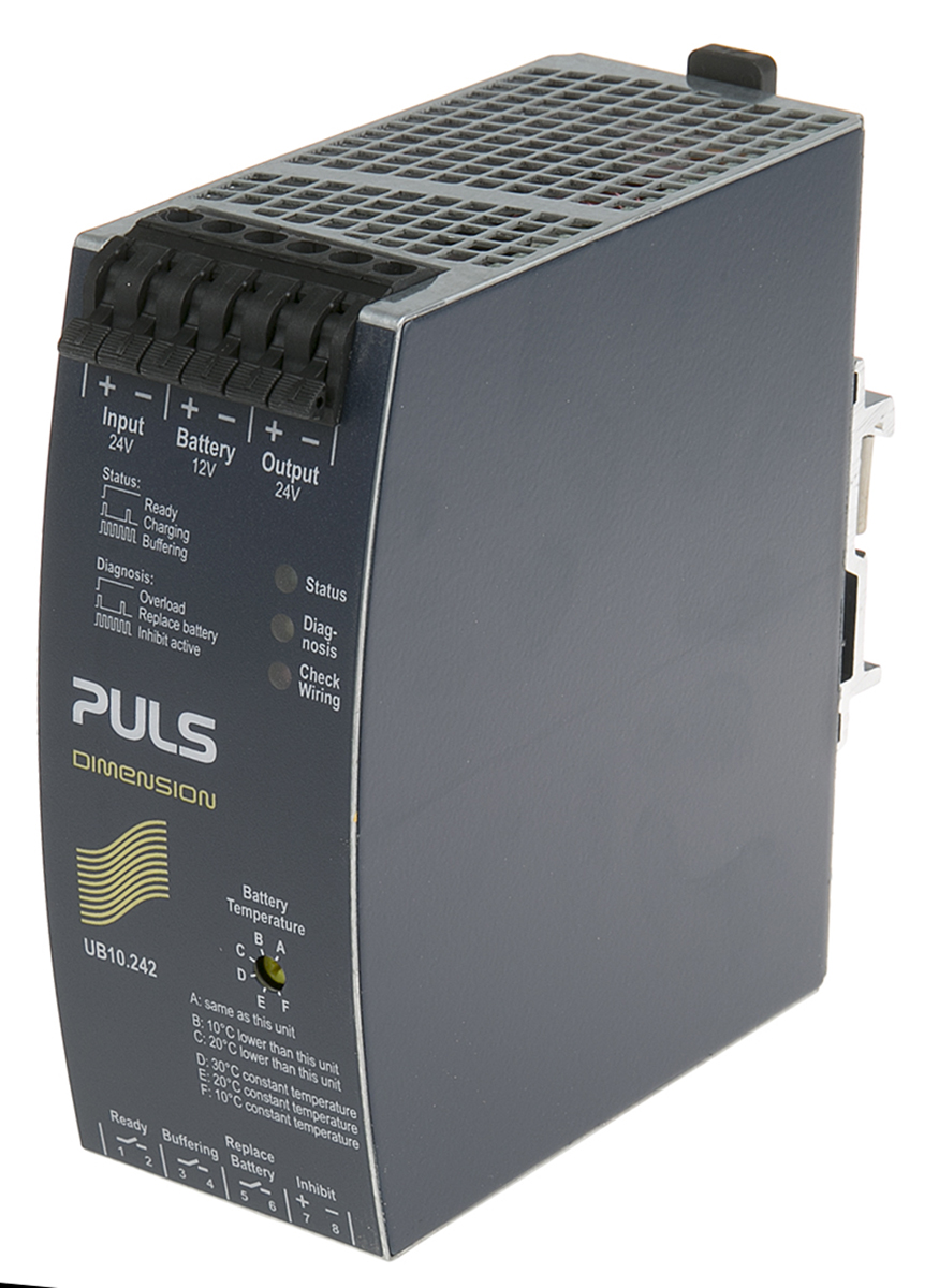 PULS 22.5 → 30V dc Input DIN Rail Uninterruptible Power Supply, DIMENSION