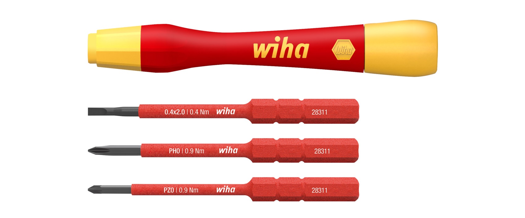 Wiha Phillips, Pozidriv, Slotted Screwdriver Set, 3-Piece