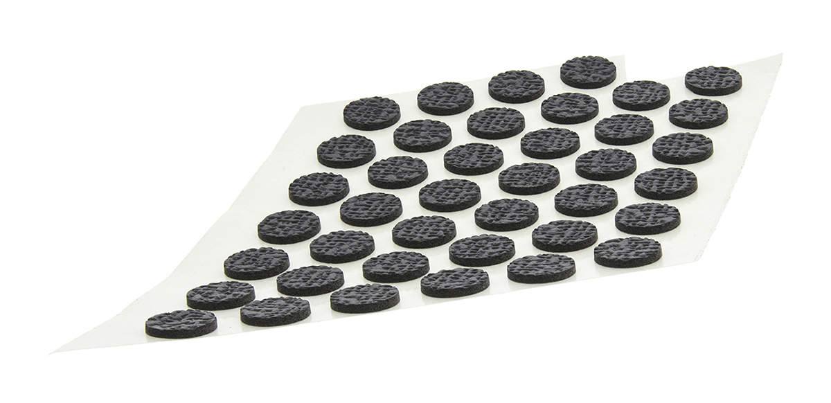 Essentra Circular Polyethylene (PE) Non Slip Pad, 12.7mm diameter x 1.6mm height