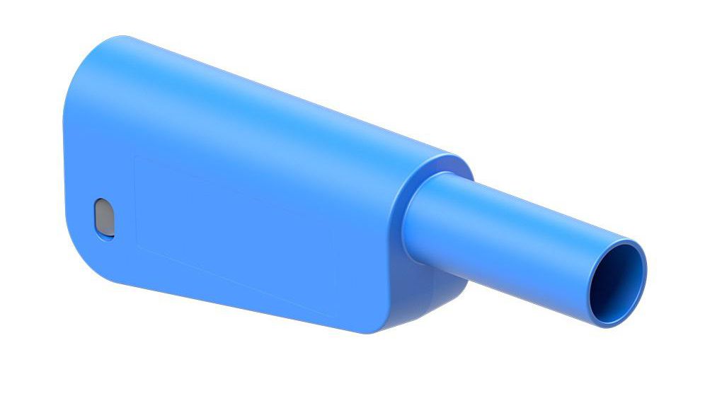 Staubli Blue Plug Banana Plug, 4 mm Connector, Screw Termination, 32A, 600 → 1000V, Nickel Plating
