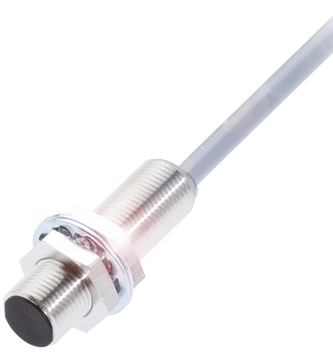 BALLUFF Inductive Threaded Barrel Proximity Sensor, M12, 3 mm Detection, 2-Wire NO, 10 → 36 V dc