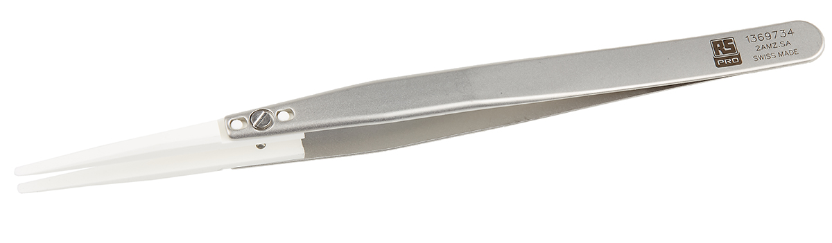 RS PRO 140 mm, Stainless Steel, Tweezers