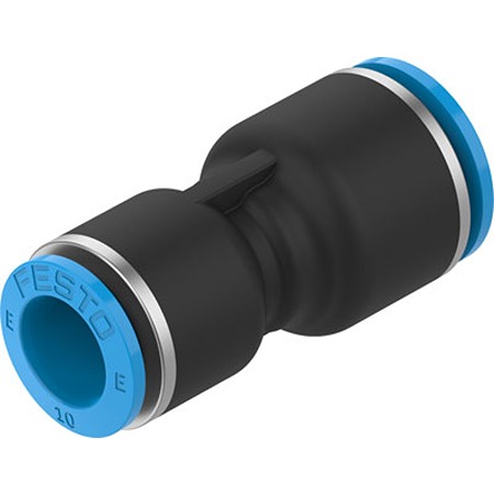 Festo NPQE-D Series Push-in Fitting, Push In 12 mm to Push In 10 mm, Tube-to-Tube Connection Style,
