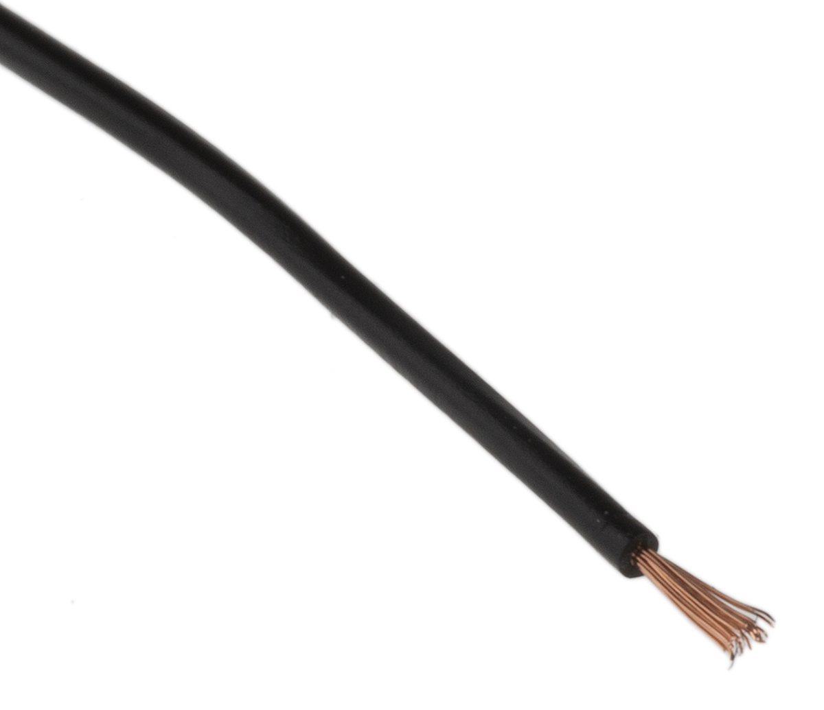 RS PRO Black 0.1mm² Hook Up Wire, 27 AWG, 26/0.07 mm, 100m, PVC Insulation