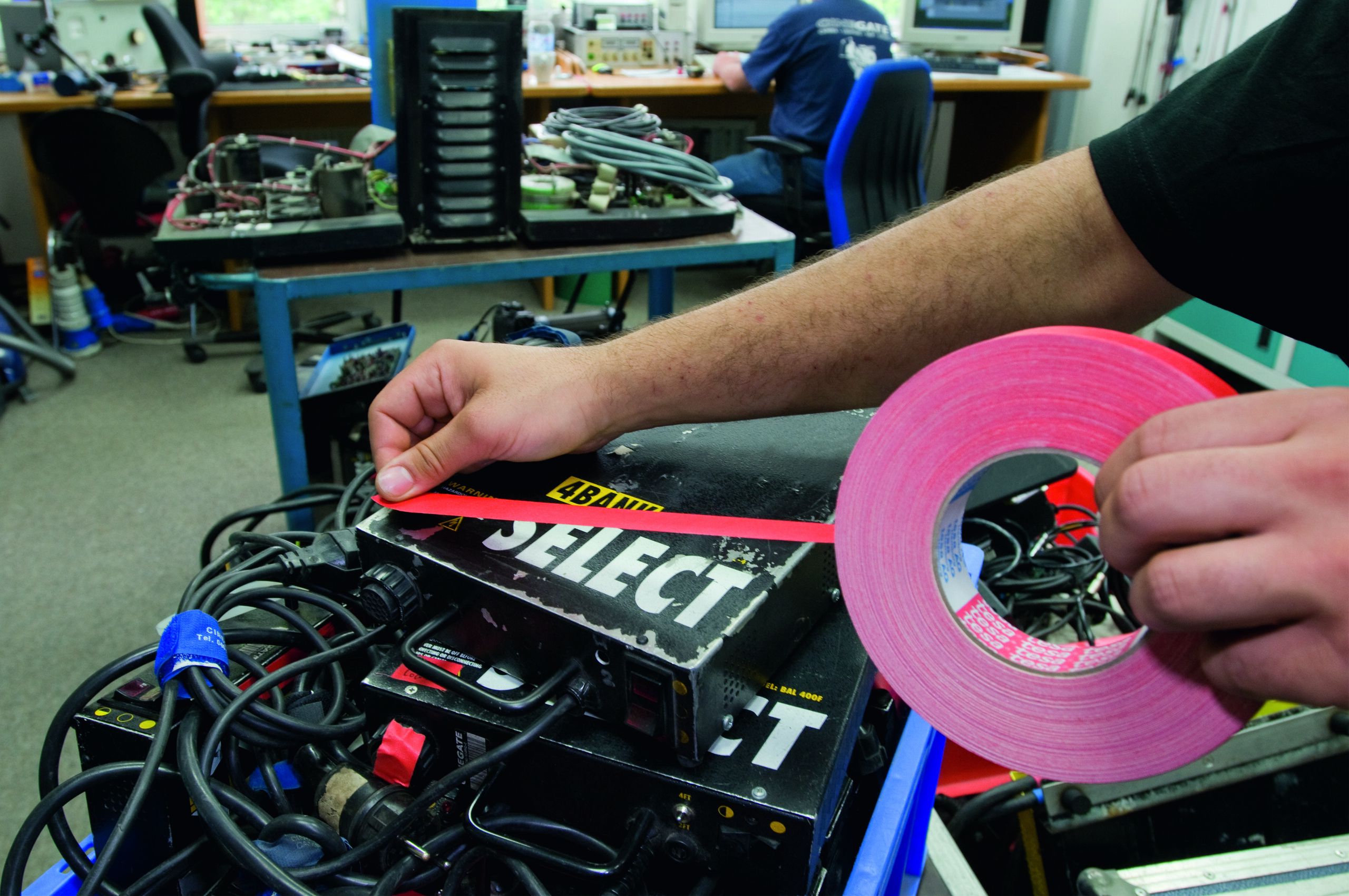 Tesa 4671 Neon Green Rubber Gaffa Duct Tape, 50mm x 25m, 0.28mm Thick