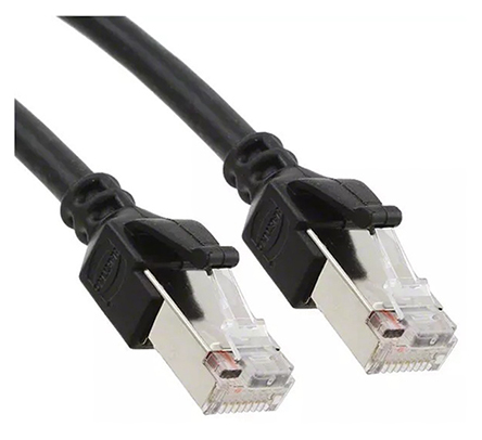 HARTING, 3m Cat5e, Black RJ45 to Male RJ45 Male, SF/UTP Shielded, Terminated PUR Sheath