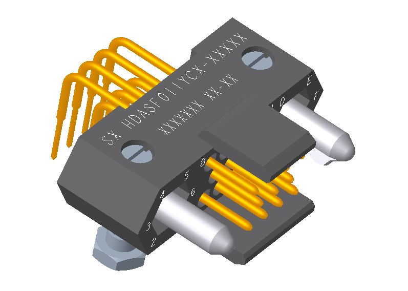 Amphenol Socapex HDAS Series Right Angle PCB PCB Header, 11 Contact(s), 1.91 mm Pitch, 3 Row, Shrouded