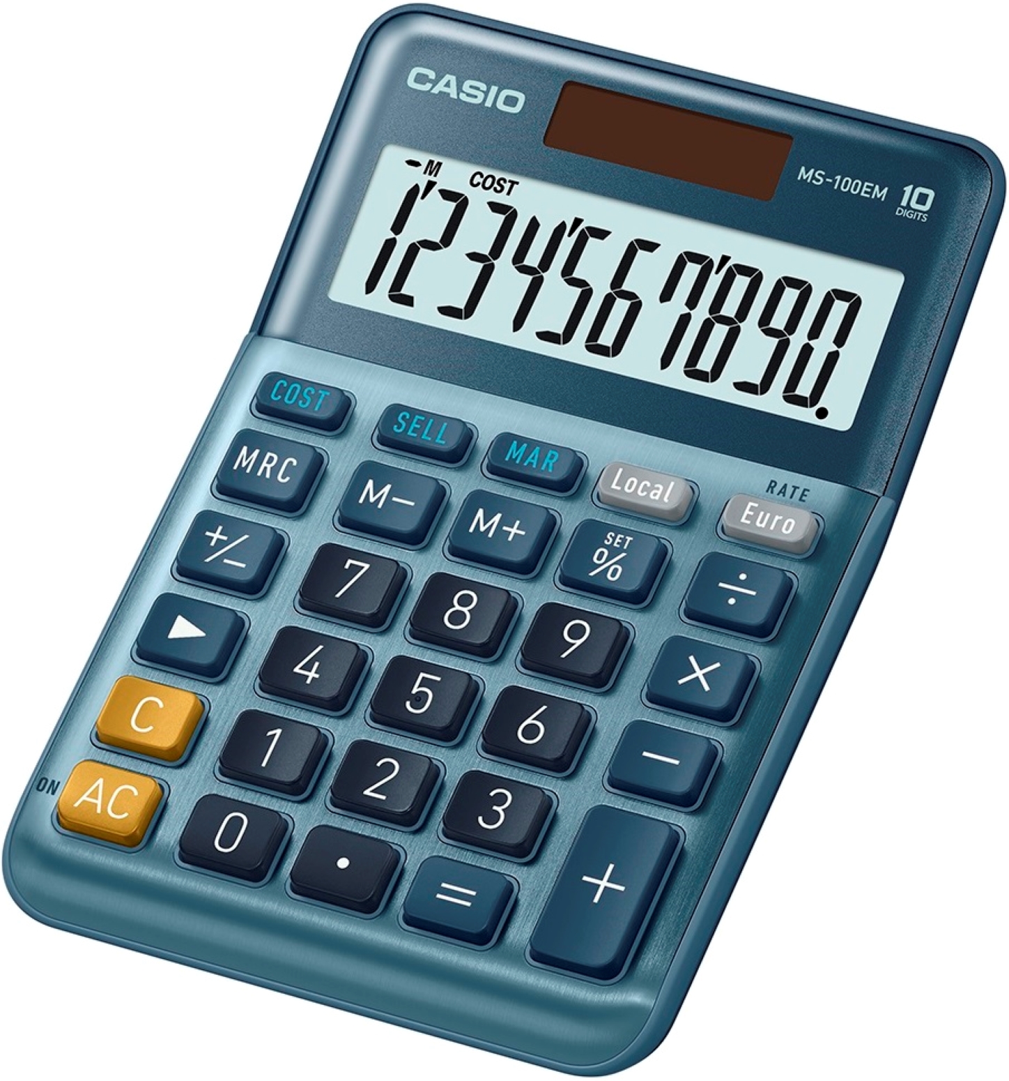 Casio MS-100EM Battery & Solar Powered Desktop Calculator