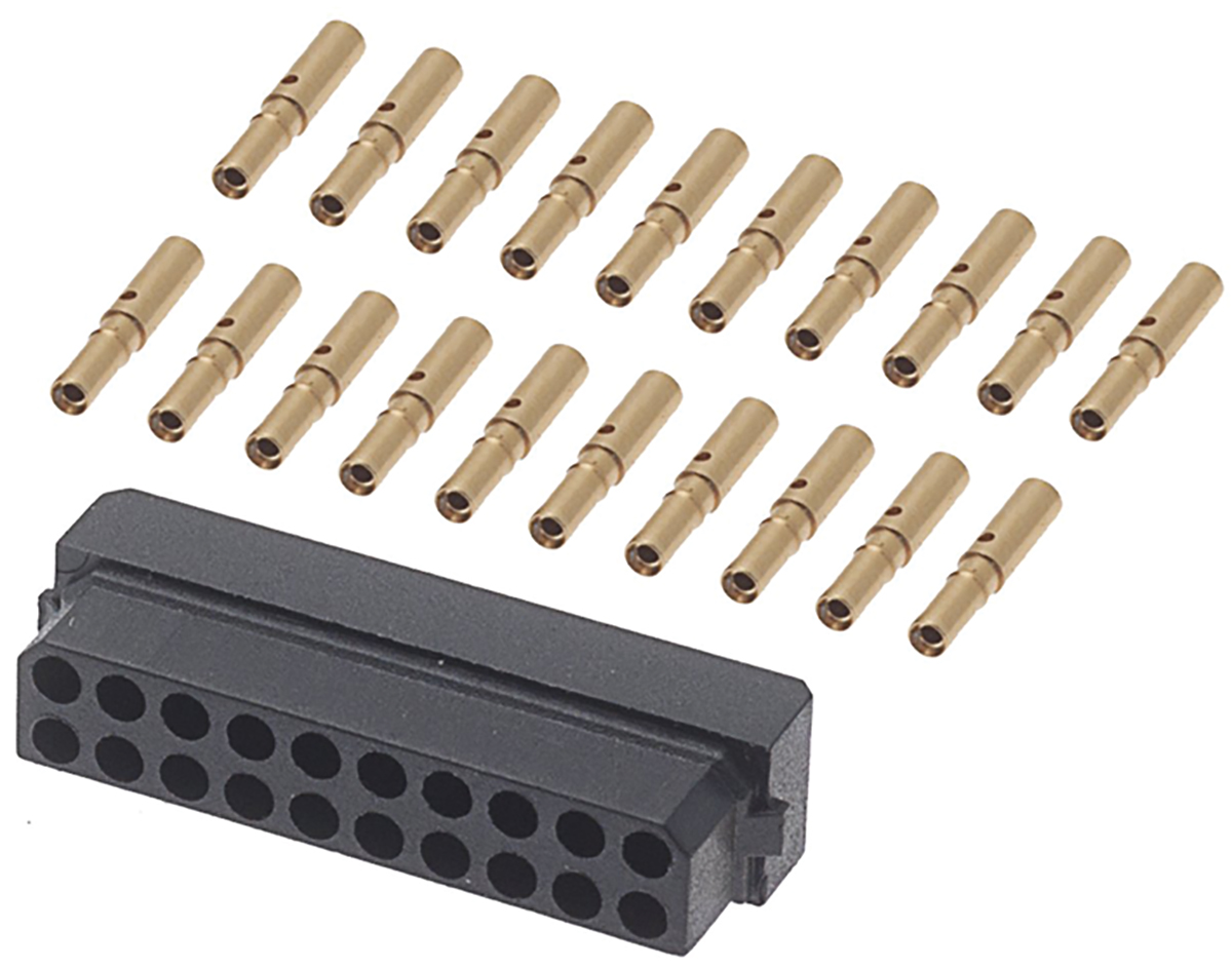 HARWIN Datamate Connector Kit Containing 20 way DIL Female Shell, Crimps
