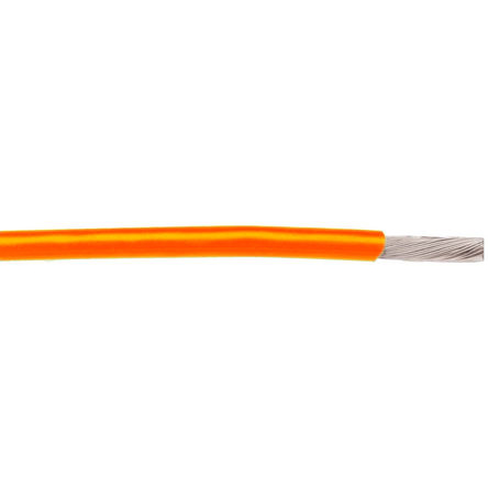 Alpha Wire Hook-up Wire TEFLON Series Orange 0.09 mm² Hook Up Wire, 28 AWG, 13332, 30.5m, PTFE Insulation, 2842/7 OR005