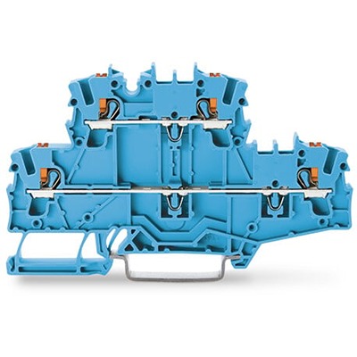 WAGO 2202-2704 TOPJOB S Series Blue, 2.5mm², 2-Level, Push In Termination, ATEX, CSA, IECEx