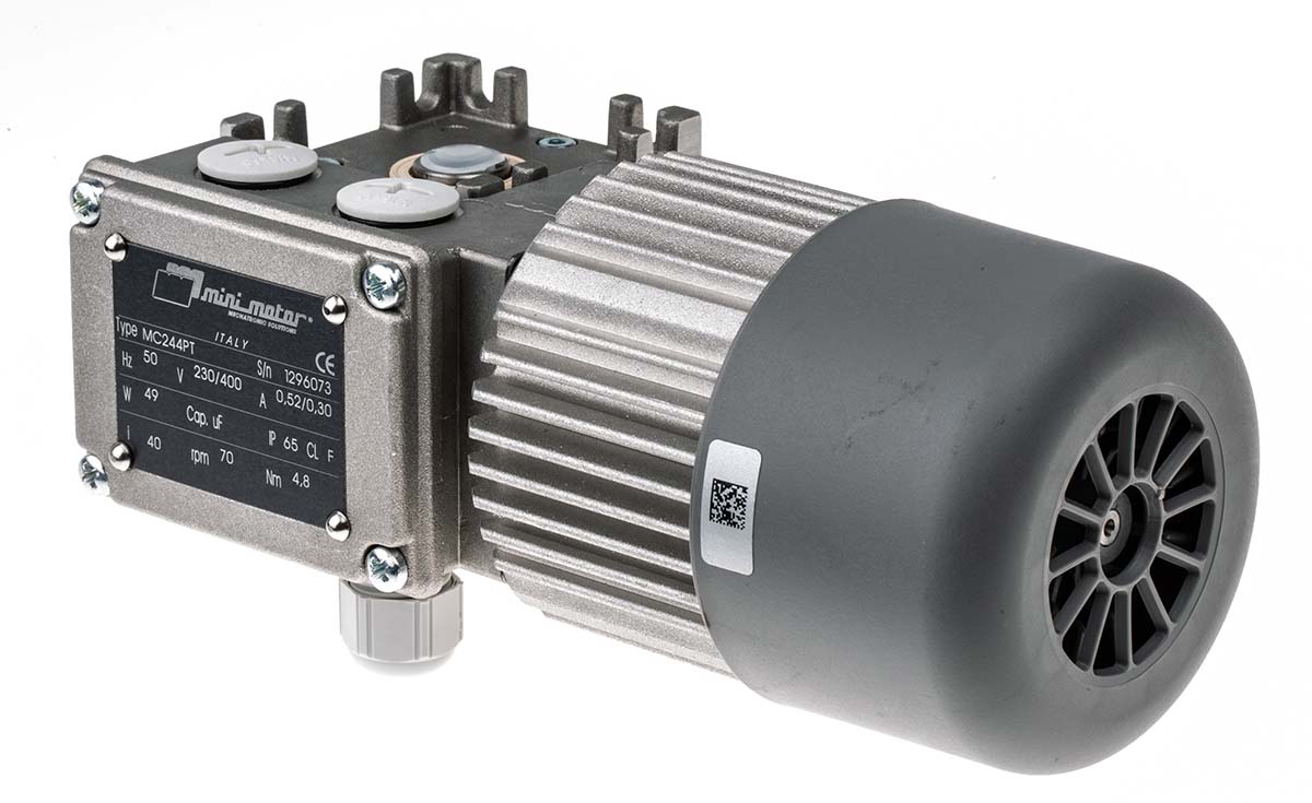 Mini Motor Induction Geared AC Geared Motor, 49 W, 3 Phase, 230 V, 400 V