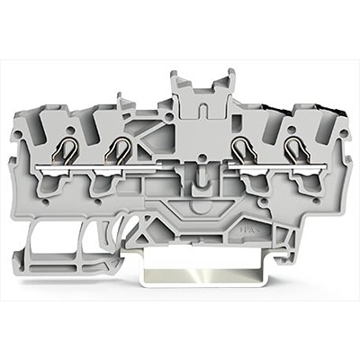 WAGO 2001-1441 TOPJOB S Series Grey, 1.5mm², 1-Level, Push-In Cage Clamp Termination, ATEX, EAC Ex, IECEx