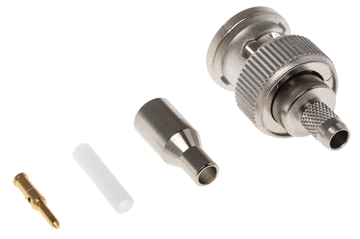 Telegartner, Plug Cable Mount BNC Connector, 75Ω, Crimp Termination, Straight Body