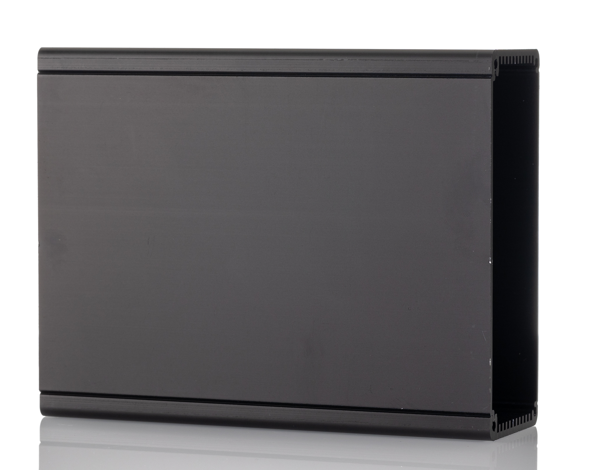 Hammond 1455 Series Black Extruded Aluminium Enclosure, IP54, Black Lid, 160 x 125 x 52mm