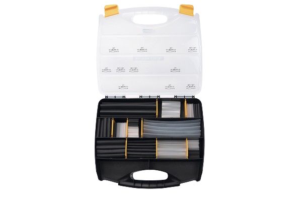 HellermannTyton Adhesive Lined Heat Shrink Tubing, Black, Clear 3 → 24mm Sleeve Dia. x 35 → 200mm Length