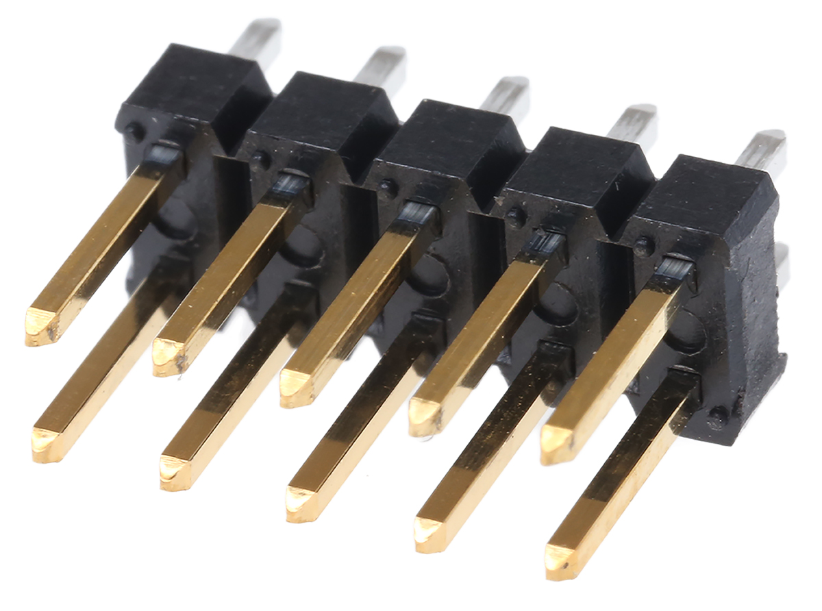 Amphenol Communications Solutions Bergstik Series Straight Through Hole Pin Header, 10 Contact(s), 2.54 mm Pitch, 2 Row,