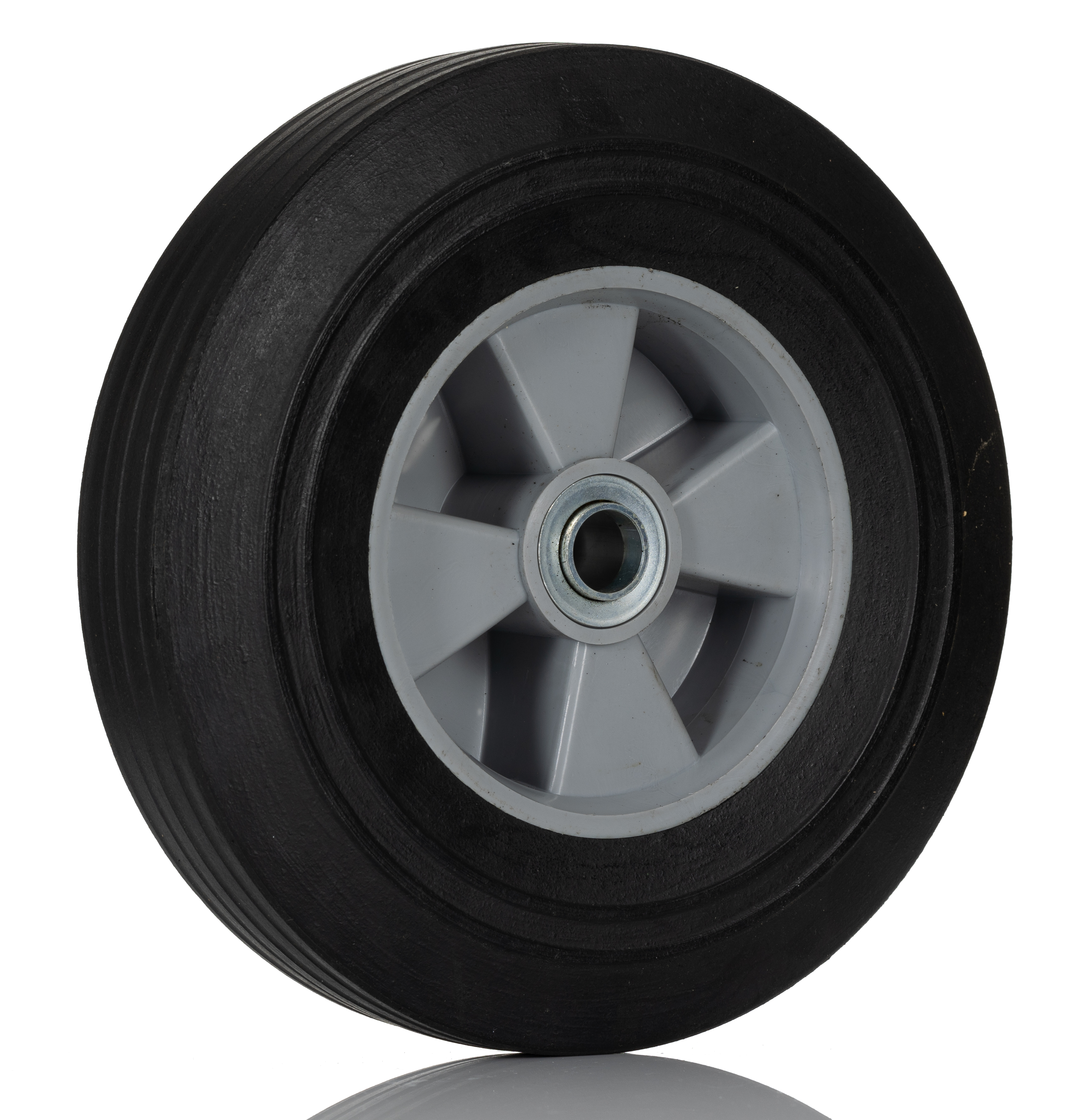 RS PRO Black Rubber Corrosion Resistant Trolley Wheel, 600kg