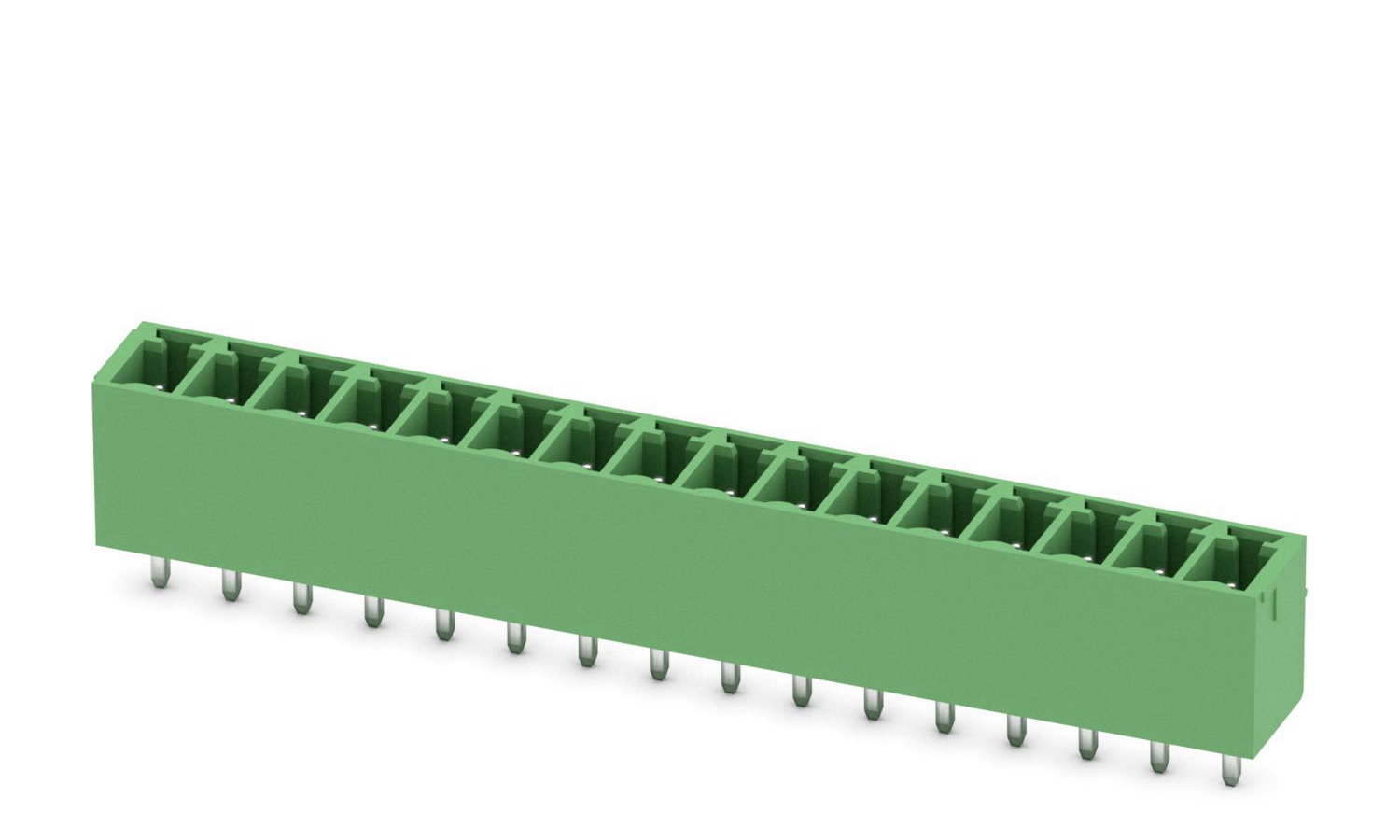 Phoenix Contact, 3.81mm Pitch, MCV 1.5/16-G-3.81, 16 Way, , Pluggable Terminal Block, Header, Wave Soldering, Solder