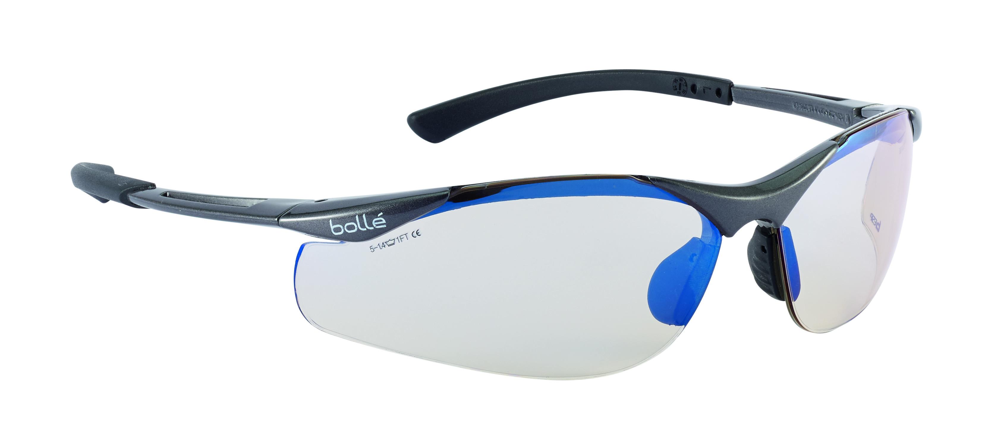 Bolle Safety CONTOUR II Safety Glasses, Brown PC Lens, Vented