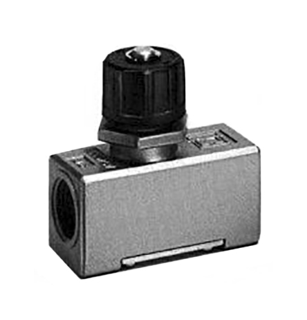 SMC AS Series Threaded Speed Controller, Rc 1/4 Inlet Port x Rc 1/4 Outlet Port