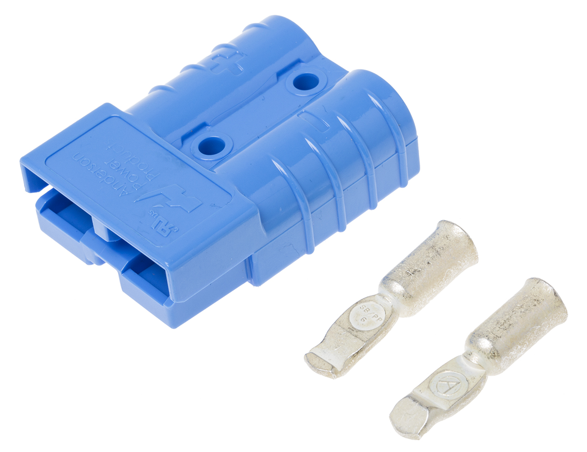 Anderson Power Products, SB50 Series Male 2 Way Battery Connector, 50.0A, 600 V
