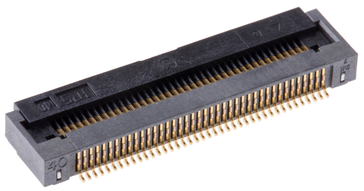 Hirose, FH28 0.5mm Pitch 40 Way Right Angle Female FPC Connector, ZIF Bottom Contact