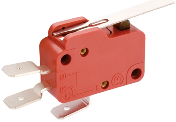 Marquardt Hinge Lever Micro Switch, Tab Terminal, 10 A @ 250 V ac, SP-CO