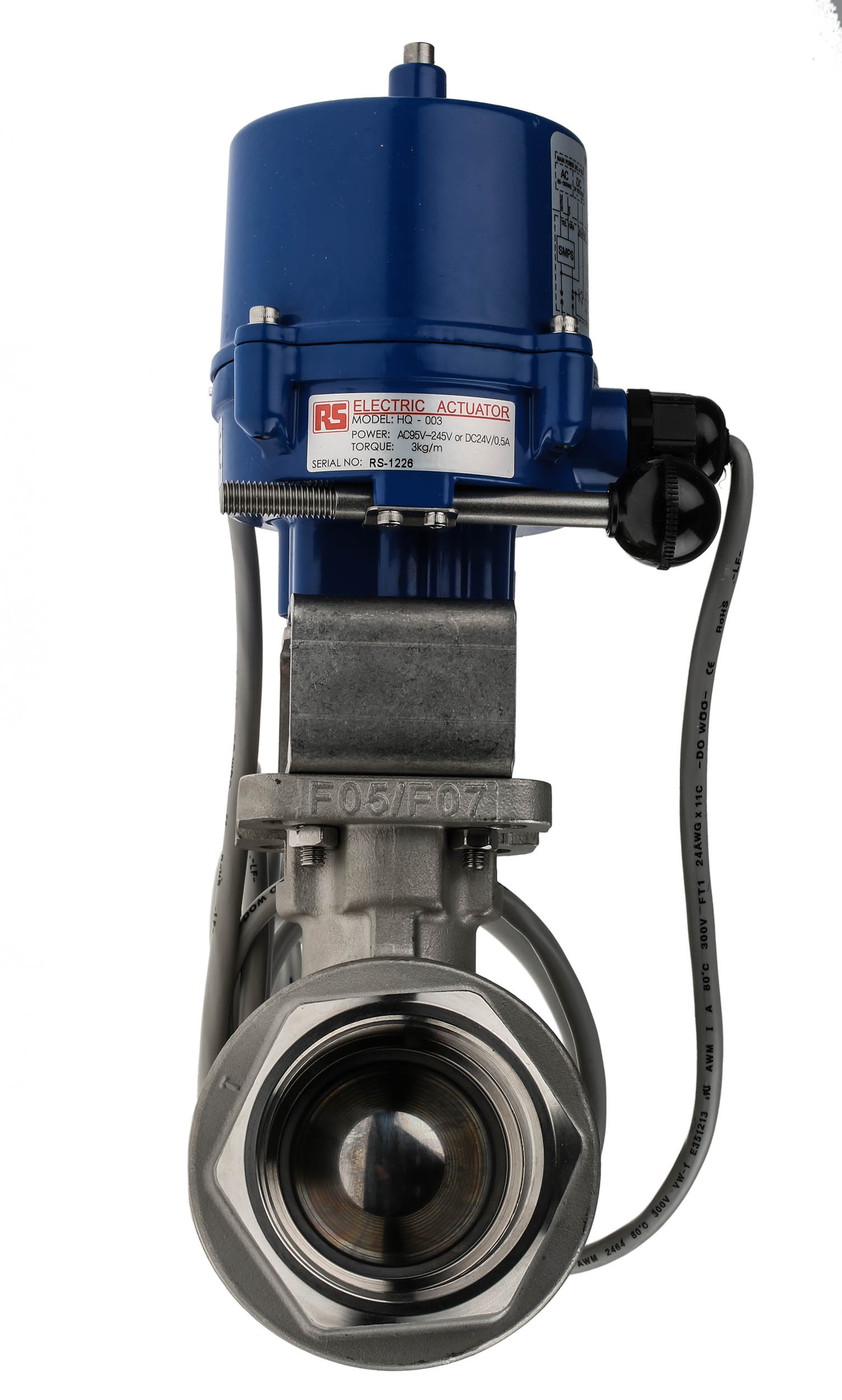 RS PRO Motorised Valve, Ball type , 1000 psi