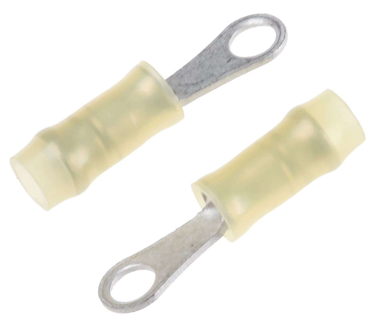 TE Connectivity, PIDG Insulated Ring Terminal, M2 Stud Size, 0.1mm² to 0.3mm² Wire Size, Yellow