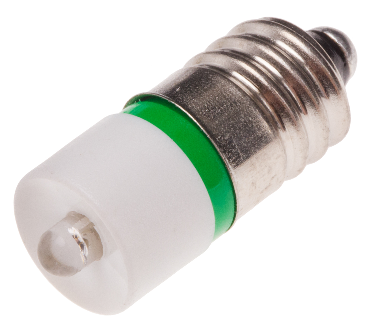 RS PRO Green LED Indicator Lamp, 24V ac/dc, E10 Base, 10mm Diameter, 1610mcd