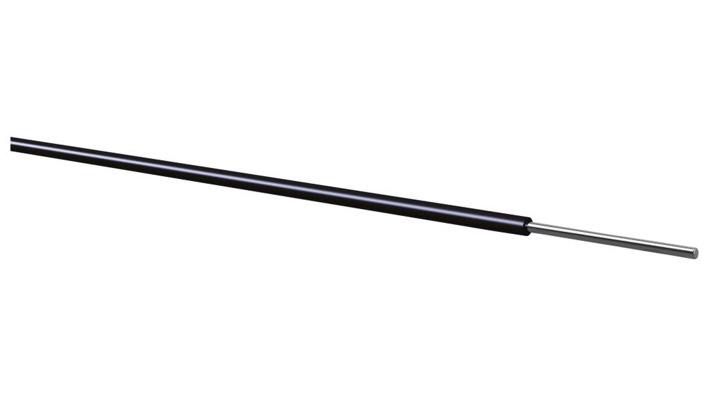 Kabeltronik YV Series Black 2.01 mm² Equipment Wire, 14 AWG, 100m, PVC Insulation, 070116009