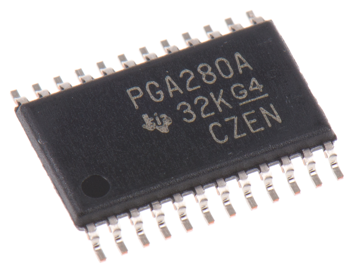 PGA280AIPW Texas Instruments, Instrumentation Amplifier, 250μV Offset 6MHz, R-RI/O, 40 V, 24-Pin TSSOP