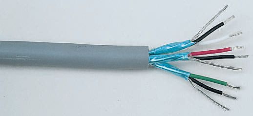 Alpha Wire Data Cable, 3 Pairs, 6 Cores, 0.35 mm², Screened, 22 AWG, 100m, Screened Shield