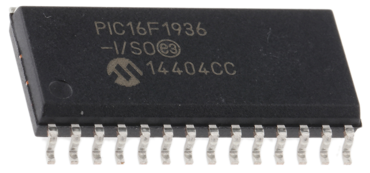 Microchip, 8 bit PIC, PIC16F1936 Microcontroller, 64 MHz, 14kB FLASH, 28-Pin SOIC