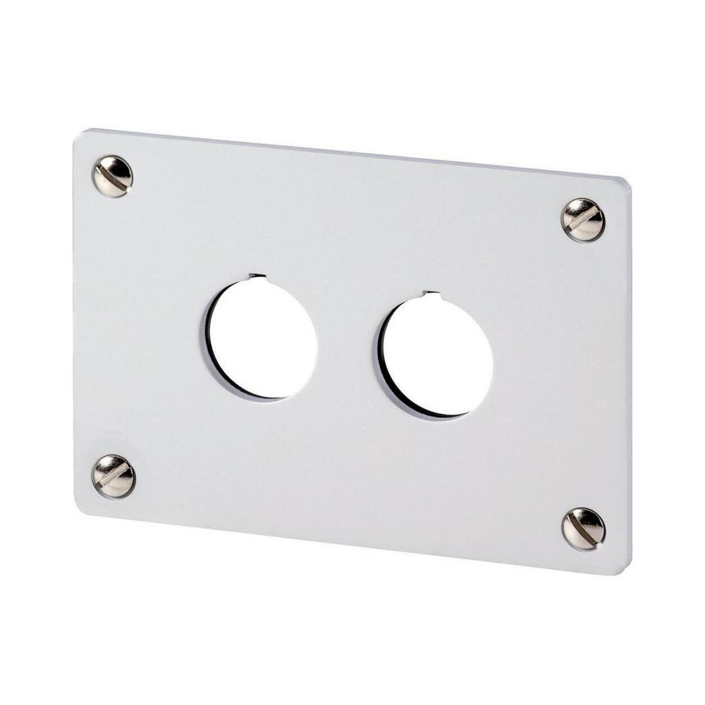 Eaton Brushed Aluminium RMQ Titan M22 Push Button Enclosure - 2 Hole 22mm Diameter