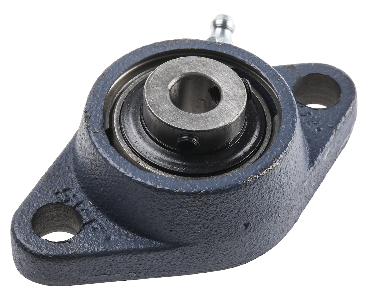 2 Hole Flange Bearing Unit, FYTB 12 TF, 12mm ID