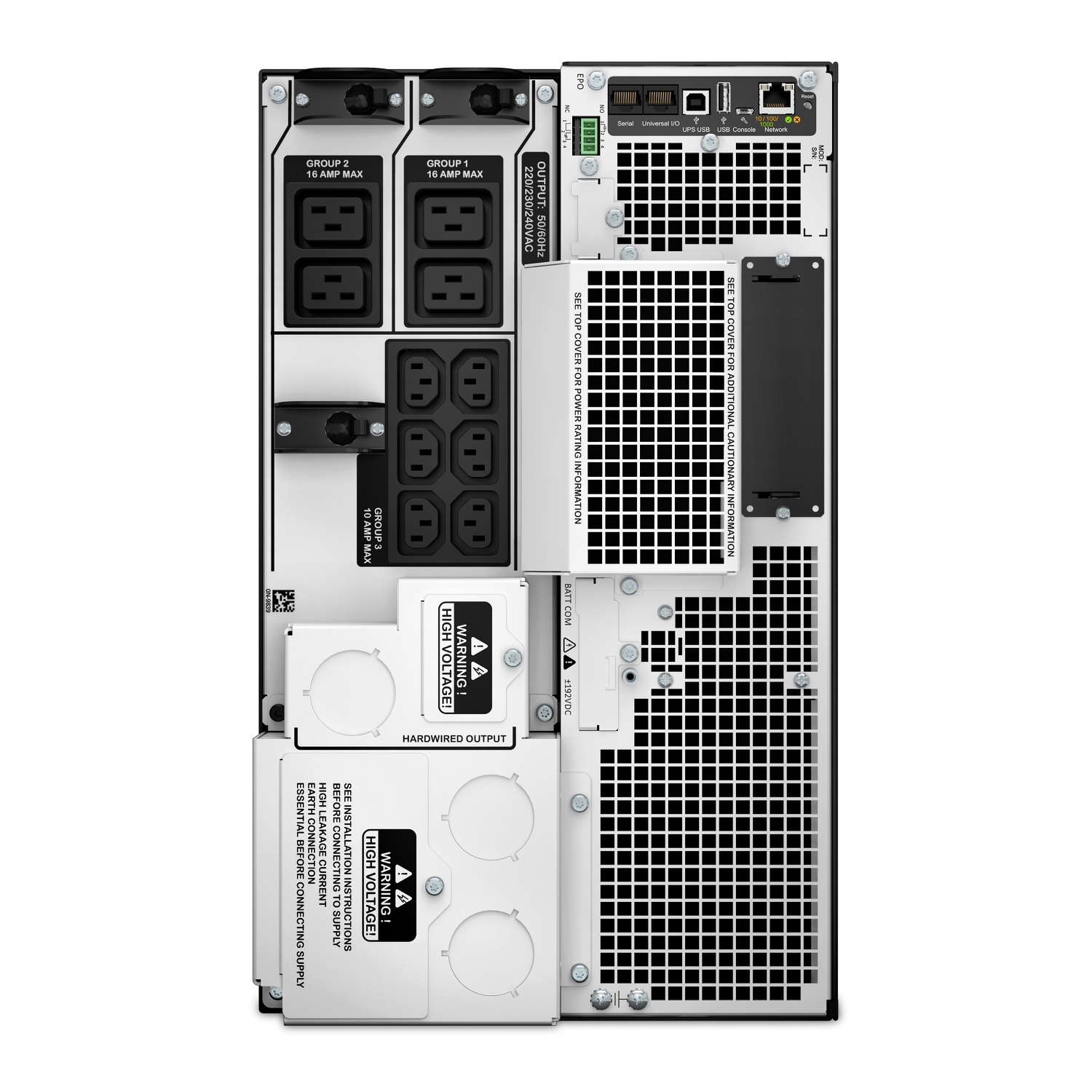 APC 230V Input Rack Mount UPS, 8000VA (8kW), SRT8KXLI