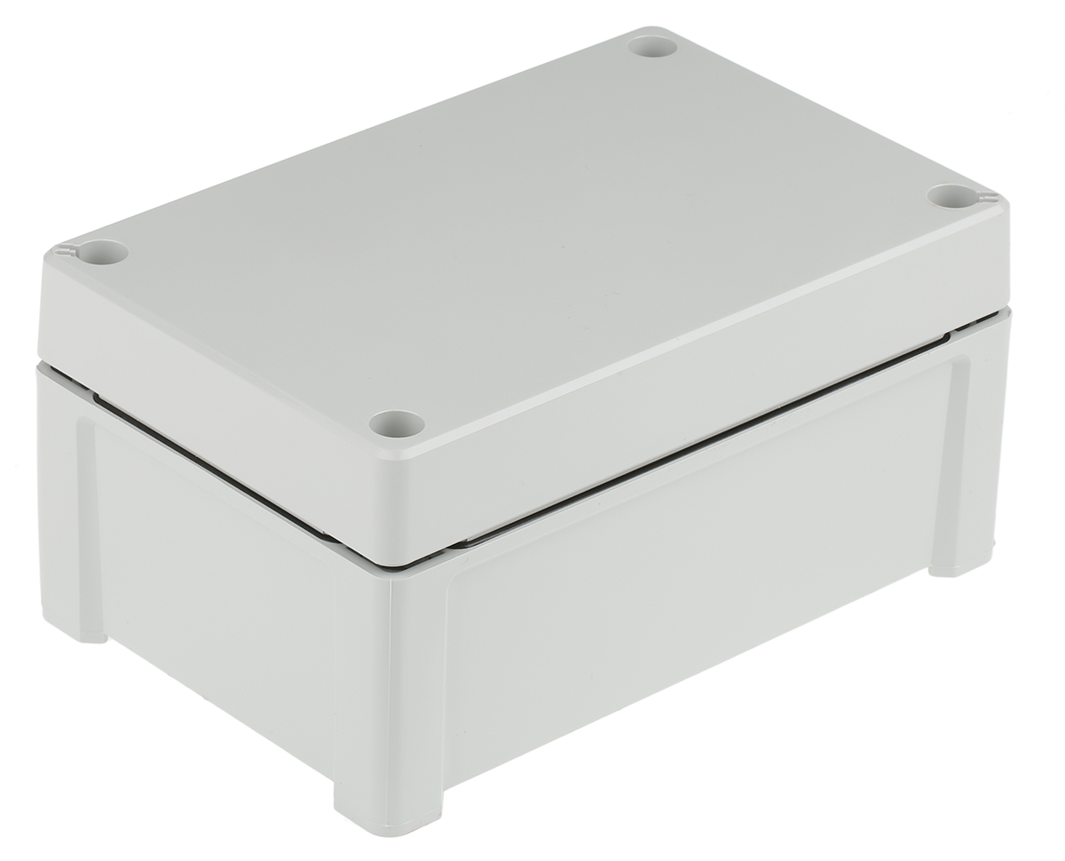 Fibox TEMPO Series Grey ABS Enclosure, IP65, Grey Lid, 187.2 x 122.2 x 89.9mm