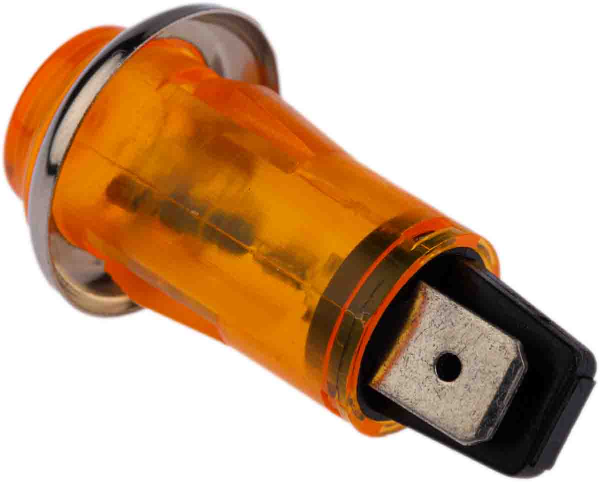 CAMDENBOSS Orange Neon Panel Mount Indicator, 240V, 13mm Mounting Hole Size