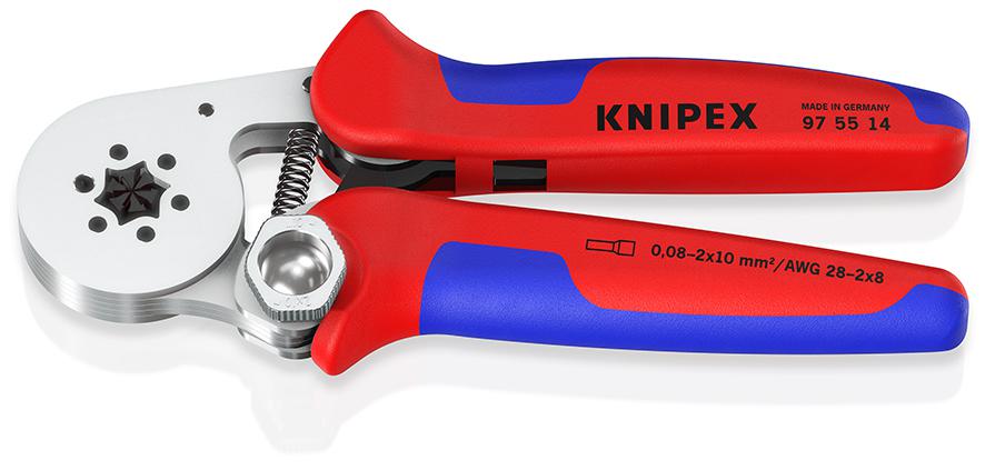 Knipex 97 Hand Ratcheting Crimp Tool for Bootlace Ferrule, 0,08 → 16mm² Wire