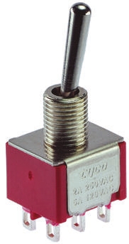 TE Connectivity Toggle Switch, Panel Mount, On-(On), DPDT, Solder Terminal, 120V
