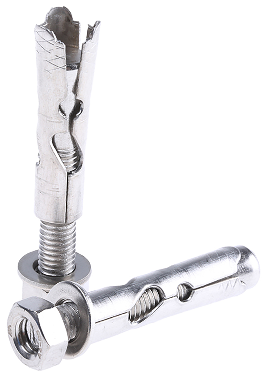 RS PRO Stainless Steel Masonry Fixing 50mm, 10mm Fixing Hole
