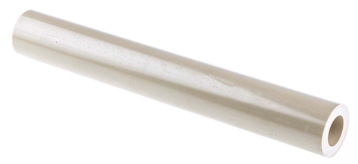 RS PRO Beige Round PEEK Tubing, 300mm x 40mm OD x 25mm ID