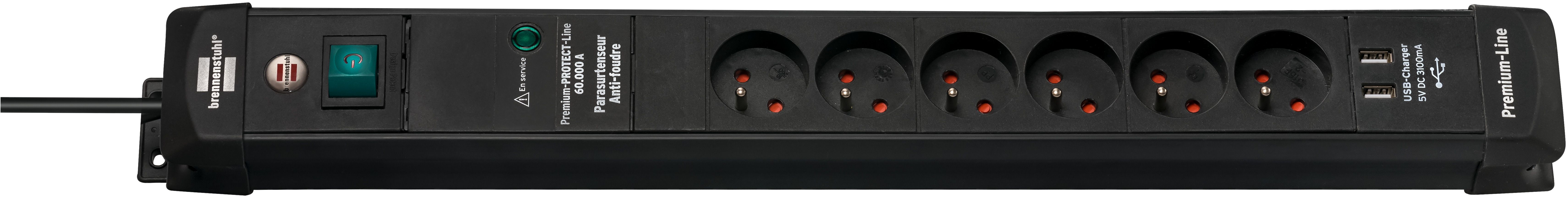 brennenstuhl 3m 6 Socket 2P+T Extension Lead, 230 V, IP20