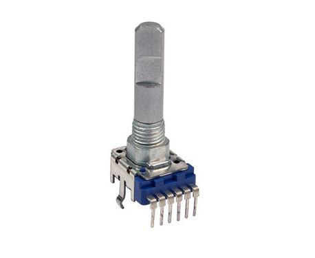 Bourns PRS12R 10 kΩ Rotary Audio Potentiometer 1-Turns 1-Gang PCB, PRS12R-2125K-103B1