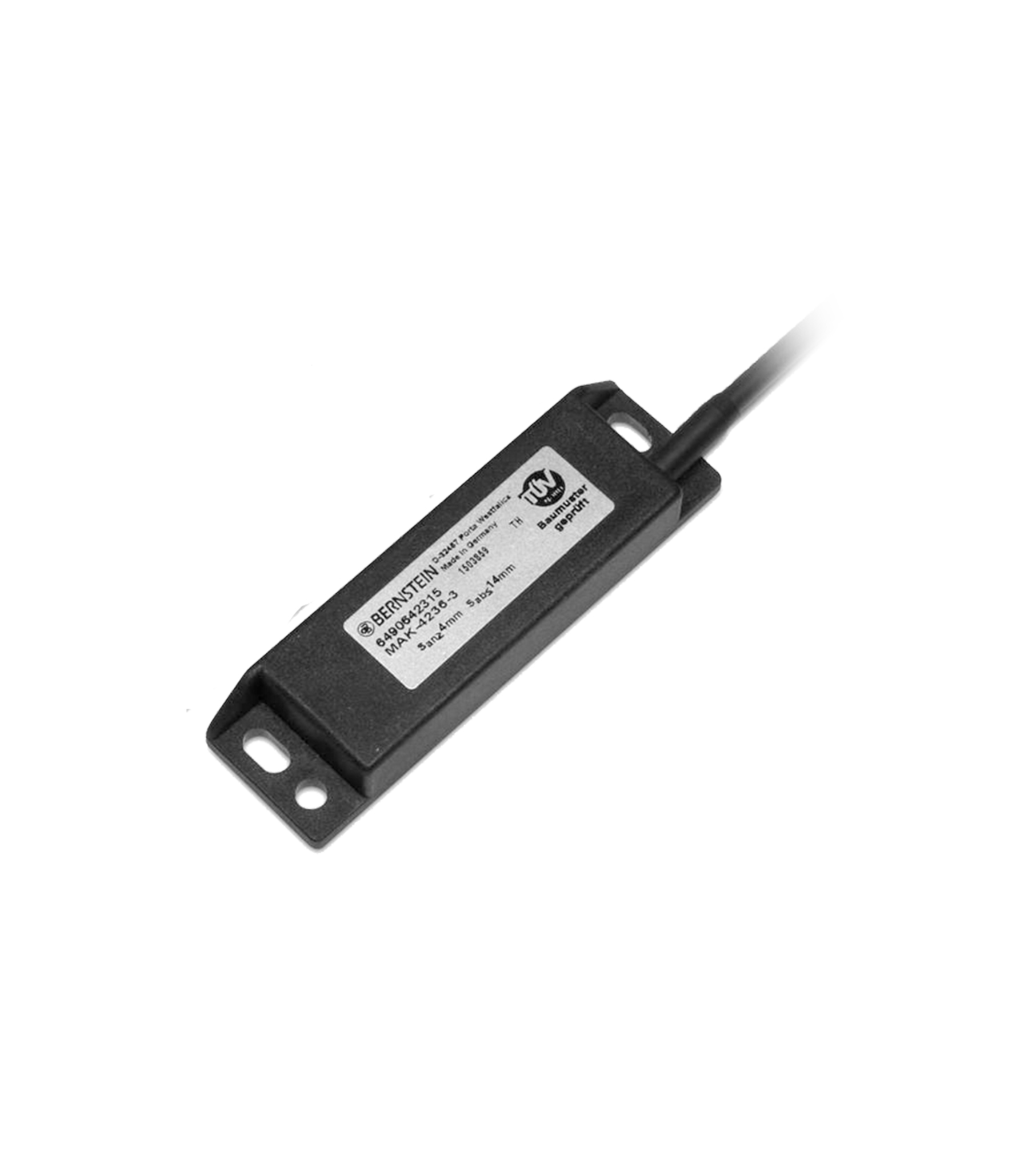 Bernstein AG MA-42 Series Magnetic Non-Contact Safety Switch, 30V dc, Nylon 6 Housing, NO/NC, 3m Cable